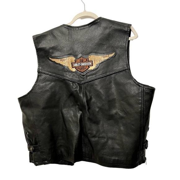 Harley-Davidson Other - Vintage leather Harley Davidson biker vest 3XL